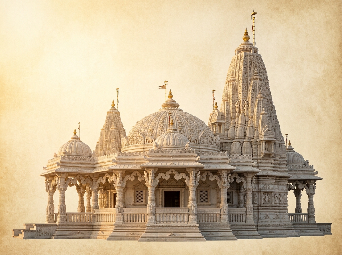 Realistic Jain Temple Architecture